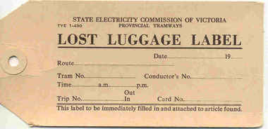 "Lost Luggage Label"