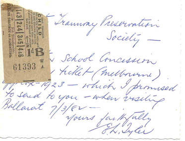 Document - Letter and Envelope, E L Tyler, 1982