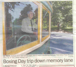 Newspaper, The Courier Ballarat, "Boxing Day trip down memory lane", 27/12/2004 12:00:00 AM