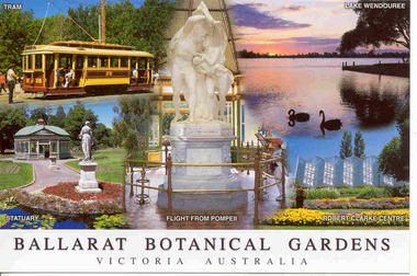 Postcard, Rose Stereograph Co, "Ballarat Botanical Gardens  Victoria Australia"