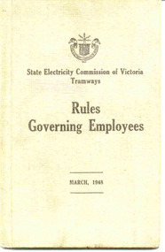 Document - Rule Book, State Electricity Commission of Victoria (SEC), "Rules Governing Employees", 1950, 1948