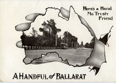 Postcard, H&B, ESCo No. 18 in Wendouree Parade, c1910