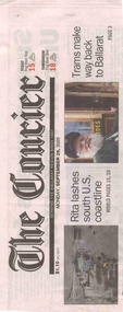 Newspaper, The Courier Ballarat, "Trams can still pull the crowds", "Trams make way back to Ballarat", 26/09/2005 12:00:00 AM
