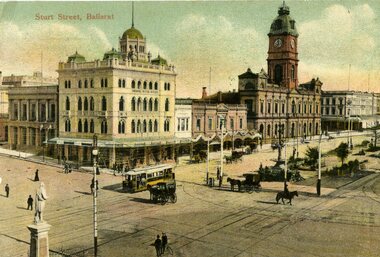 Postcard, JE, "Sturt St Ballarat", 1905