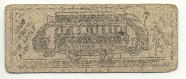 Ephemera - Ticket/s, Ballaarat Tramway Co. Ltd, Ballaarat Tramway Co. horse tram ticket, 1890's?