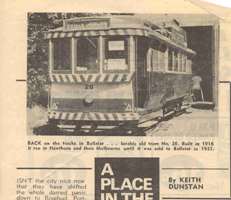 Newspaper, Herald Sun, "A Place in the Sun", Jan. 1975