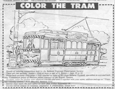Newspaper, The Courier Ballarat, "Colour the Tram", 2/09/1981 12:00:00 AM