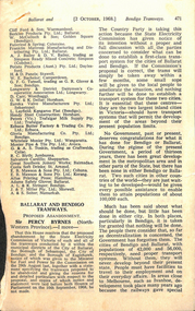 Document - Hansard extract, Parliament of Victoria, "Ballarat and Bendigo Tramways - Proposed Abandonment", 2/10/1968 12:00:00 AM