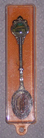 Souvenir - Teaspoon, Perfection Plate, BTPS Teaspoon - tram 14 and 27, mid 1980's