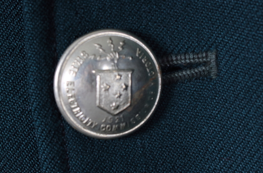 SECV Uniform Jacket button detail.