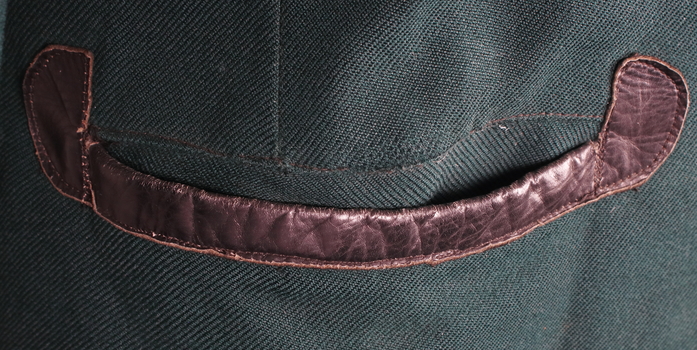 View of the hip pocked detail for SECV Uniform jacket.