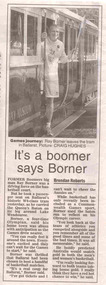 Newspaper, Herald Sun, "its a boomer says Borner", 10/03/2006 12:00:00 AM
