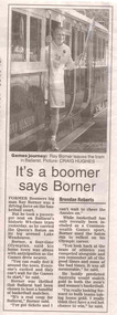 Newspaper, Herald Sun, "its a boomer says Borner", 10/03/2006 12:00:00 AM