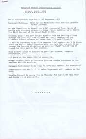 Ephemera - Tour Notes, Victorian Railways, BTPS Tour to Mirboo North, Sep.1973