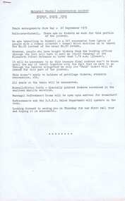 Ephemera - Tour Notes, Victorian Railways (VR), BTPS Tour to Mirboo North, Sep.1973