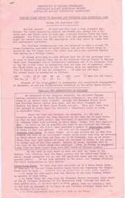 Ephemera - Tour Notes, Victorian Railways et al, ARE/ARHS/AREA (Vintage Train) Tour to Ballarat, Sep. 1971