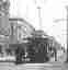 ESCo tram west bound at the intersection of Sturt and Lydiard St. Ballarat, c1906-7 - close up of tram