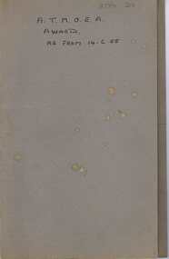 Document - Folder with papers, Commonwealth Court of Arbitration, "Commonwealth Court of Conciliation and Arbitration / A.T.M.O.E.A. 1955 Award  - No. 718 of 1952, 1955
