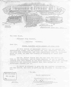 Document - Photocopy, letter from Duncan and Fraser Ltd, 1992