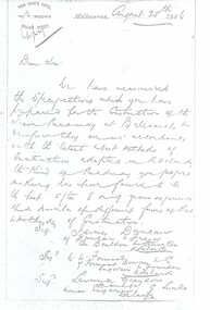 Document - Photocopy, specifications for the Horse Tramways, 1992