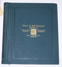 Book, J. G. Brill Company, "The J.G. Brill Company", early 1920's