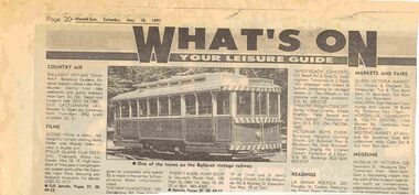 Newspaper, Herald Sun, "What's On - Your Leisure Guide", 18/05/1991 12:00:00 AM