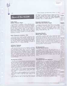 Document - Photocopy, Ballarat Tramway Preservation Society (BTPS), "News of the Month"