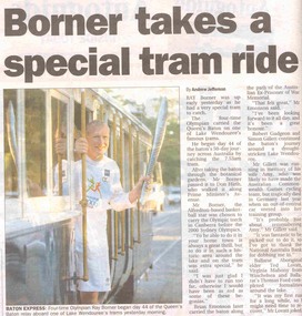 Newspaper, The Courier Ballarat, "Borner's takes a special tram ride", 10/03/2006 12:00:00 AM