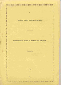 Document - Rule Book, Ballarat Tramway Preservation Society (BTPS), "Instructions to Drivers in Electric Car Operation", 1972
