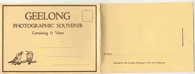 Postcard - Folder set, Valentine & Sons Publishing Co, "Geelong Photographic Souvenir", early 1920's