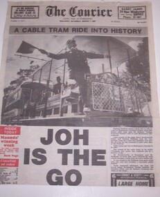 Newspaper, The Courier Ballarat, "A cable tram ride into history", 7/03/1987 12:00:00 AM