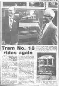 Newspaper, The Courier Ballarat, "Tram No. 18 rides again", 25/03/1985 12:00:00 AM