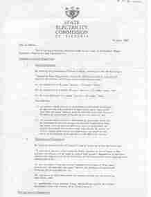 Document - Letter/s, State Electricity Commission of Victoria (SECV), 7/04/1967 12:00:00 AM
