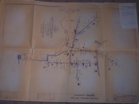 "Schematic Diagram Geelong Tramway Routes"