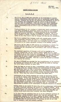 Report - "Bendigo Tramway Service - Notes" - page 1 of 2
