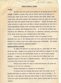 Document - Report, State Electricity Commission of Victoria (SECV), "Bendigo Tramways Track", 1960's
