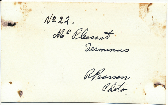 Notes on the rear of the print.