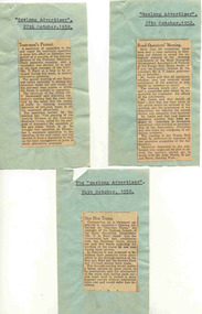 Newspaper, Geelong Advertiser, "One Man Trams", "Tram-men's Protest", "Road Operators' Meeting", 27/10/1952 12:00:00 AM