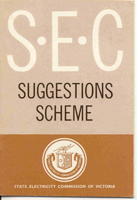 Book, State Electricity Commission of Victoria (SECV), "SEC Suggestions Scheme", Oct. 1962