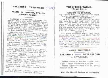 Document - Photocopy, Keith Stodden, 1929 Guide to Ballarat, Dec. 2006