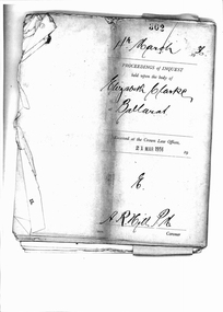 Document - Photocopy, Public Records Office of Victoria, "Proceedings of Inquest - Elizabeth Clarke, Ballarat", 19/02/2007 12:00:00 AM