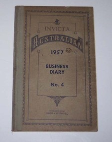 Administrative record - Log book, Diary, Sands McDougall Pty Ltd, 1956