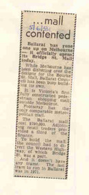 Newspaper, The Courier Ballarat, "...mall contented", 5/06/1981 12:00:00 AM