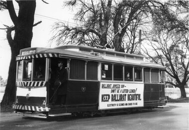 Photograph - Photo of tram 18, Keep Ballarat Beautiful, The Courier Ballarat, 9/06/1970