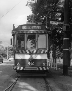 SECV Ballarat - 42 in Wendouree Pde outside depot.