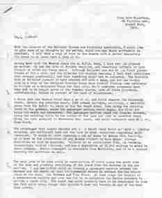 Document - Letter/s, Dave Macartney, Nov. 1970