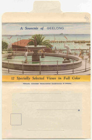 Postcard - Folder set, Nu-color-vue or Nucolorvue Productions, "A Souvenir of Geelong", 1950's