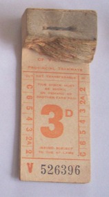Ephemera - Ticket/s, State Electricity Commission of Victoria (SECV), SEC 3d, 1950's to early 1960's?