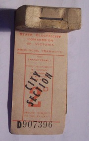 Ephemera - Ticket/s, State Electricity Commission of Victoria (SECV), SEC 2d City Section, 1951 - 1965?