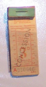 Ephemera - Ticket/s, State Electricity Commission of Victoria (SECV), SEC 3d concession, 1955? - 1965?